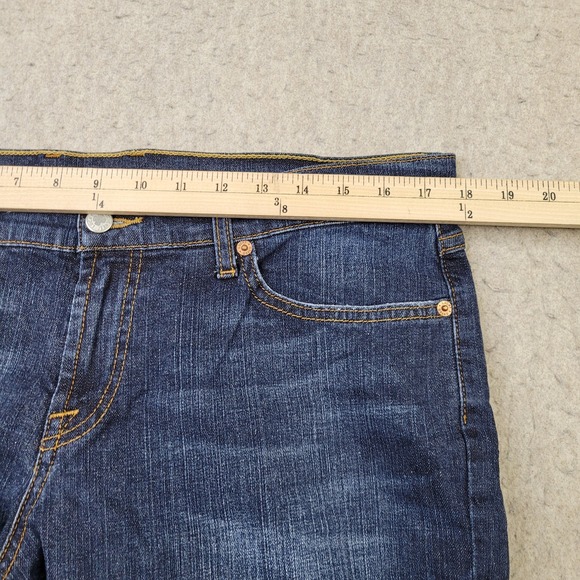 Lucky Brand Gene Montesano‎ Jeans Womesn 14/32 Mid-Rise Flare Dark Wash 35x32 - Picture 5 of 12